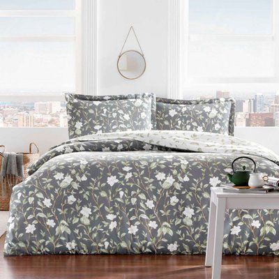 Постільна білизна TAC Saten happy days Melia gri євро р-60294175 фото
