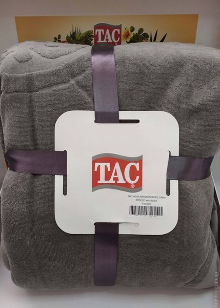 Простынь махровая TAC Dama Antracit 200x220 см o71304631 фото
