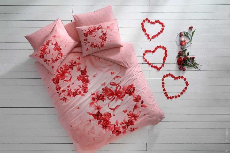 Постільна білизна ранфорс TAC Roses Glow євро p-60256730 фото