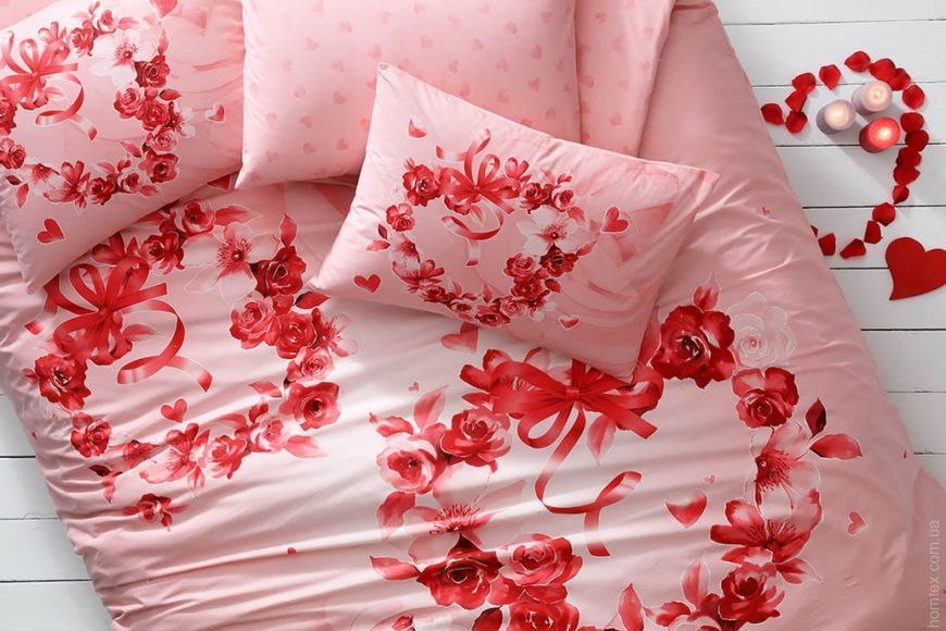 Постільна білизна ранфорс TAC Roses Glow євро p-60256730 фото