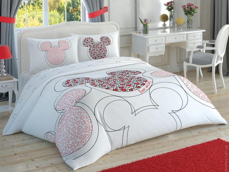 Постельное белье ранфорс TAC Love Mickey Glow евро p-60259513 фото