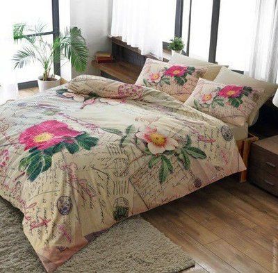 Постільна білизна TAC Mako satin Anna євро р-325511 фото