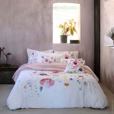 Постільна білизна TAC Deluxe Clematis pembe полуторний p-60288932 фото