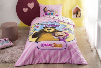 Постільна білизна TAC Disney Masha & The Bear Super Cute дитяча p-60304209 фото
