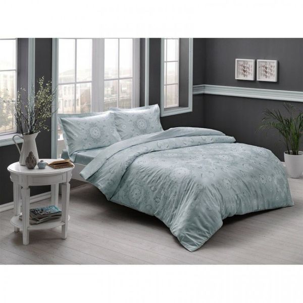 Постельное белье TAC Lucca mint v53 ментоловый евро o60179487 фото