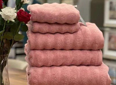 Махровий рушник Tac Tanes micro cotton Pudra 50х90 см p-18091568 фото