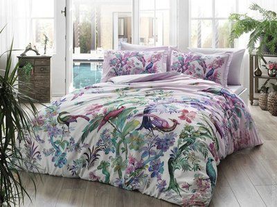 Постельное белье TAC Digital saten Galena lila полуторный p-60293702 фото