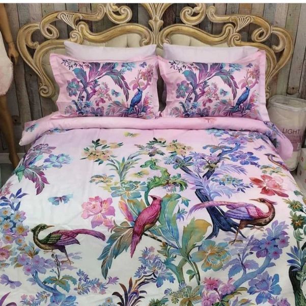 Постільна білизна TAC Digital Galena Lilac Сатин євро p-60242513 фото