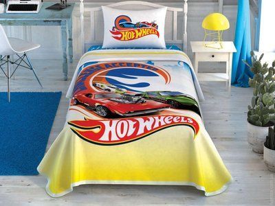 Постельное белье с пике TAC Hot Wheels Race детское p-60273307 фото