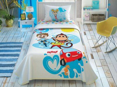 Постельное белье с пике TAC Kukuli Holiday Team детское p-60252523 фото