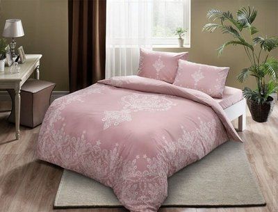 Постельное белье TAC Ranforce Harper Pink евро o60229068 фото