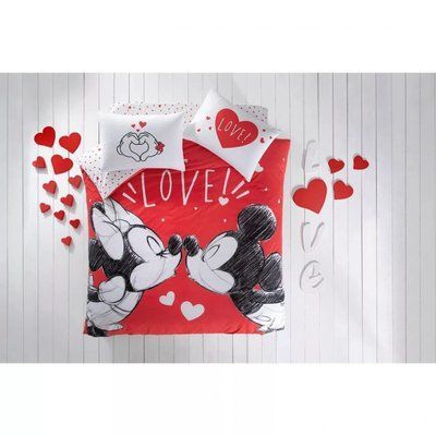 Постільна білизна TAC Mickey & Minnie Lovely євро p-60275554 фото